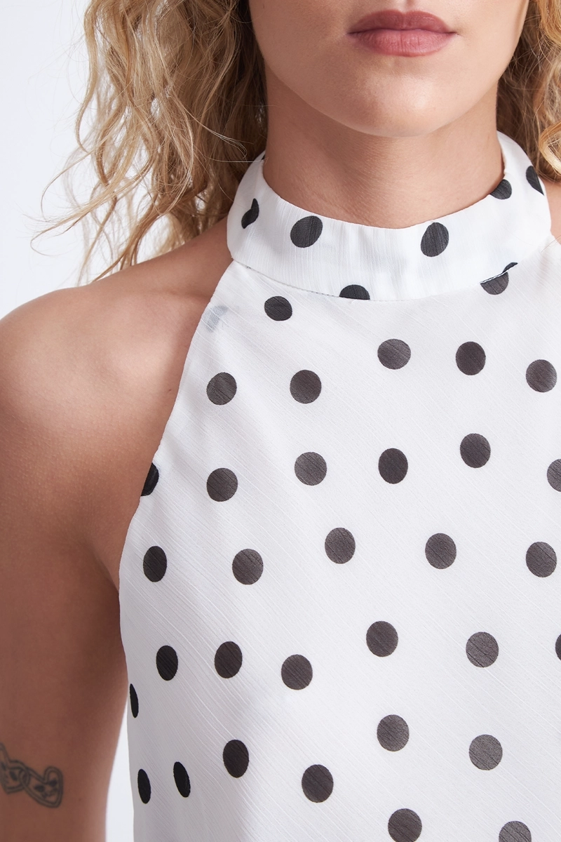 BLUSA HALTER LUNARES BLANCO NICOPOLY - 7