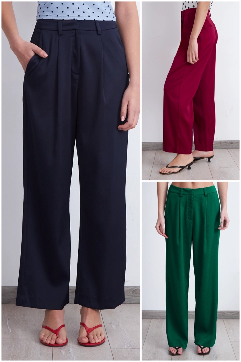 PANTALON SATINADO AZUL MARINO NICOPOLY - 5