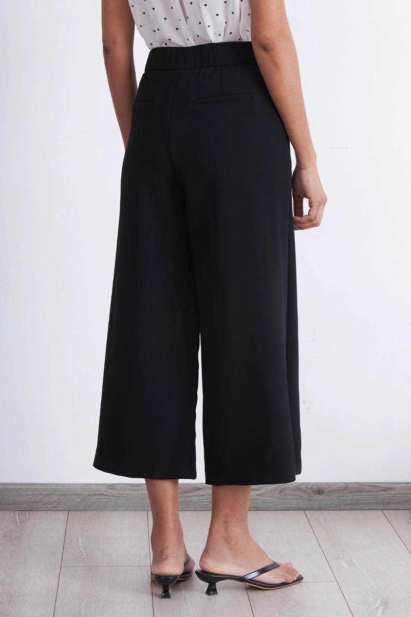 PANTALON WIDE LEG CROP NEGRO NICOPOLY - 4