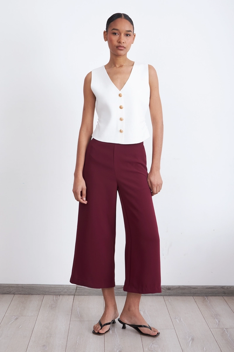 PANTALON WIDE LEG CROP BURDEO NICOPOLY - 2