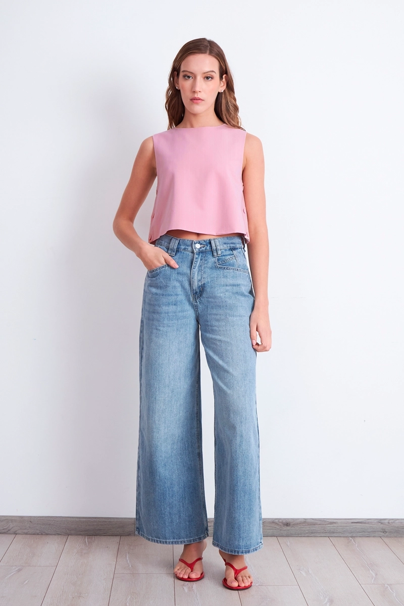 TOP RAYAS DIPLOMATICAS VERTICALES ROSADO MUJER NICOPOLY - 2