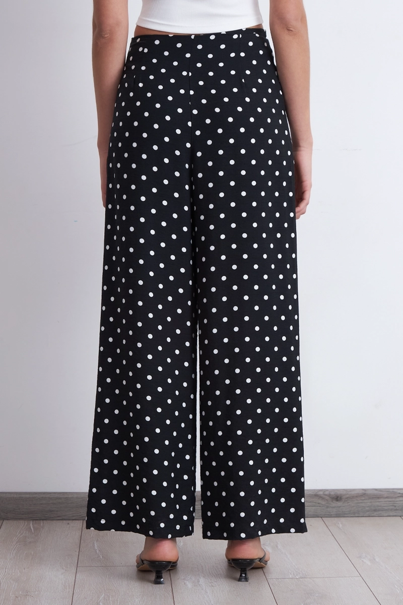 PANTALON RECTOS PUNTOS NEGRO MUJER NICOPOLY - 4