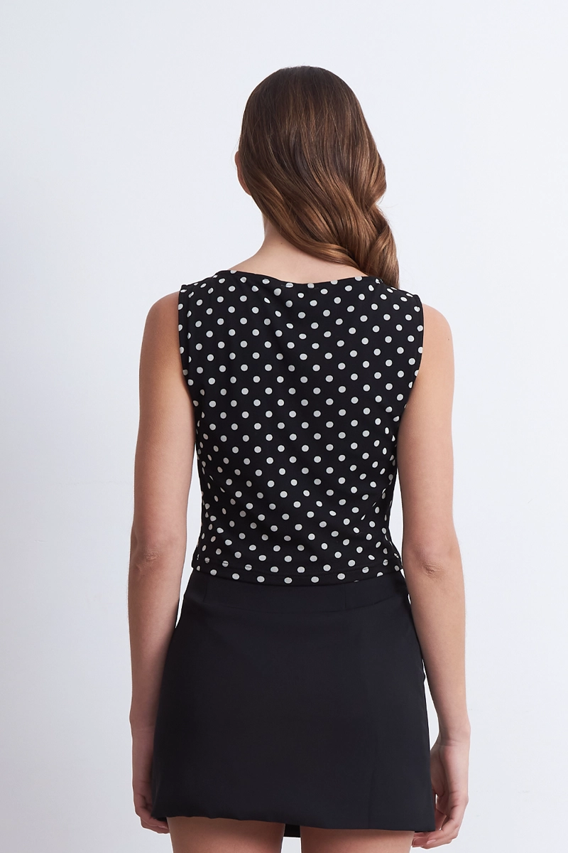 TOP LUNARES ELASTICADO NEGRO MUJER NICOPOLY - 4