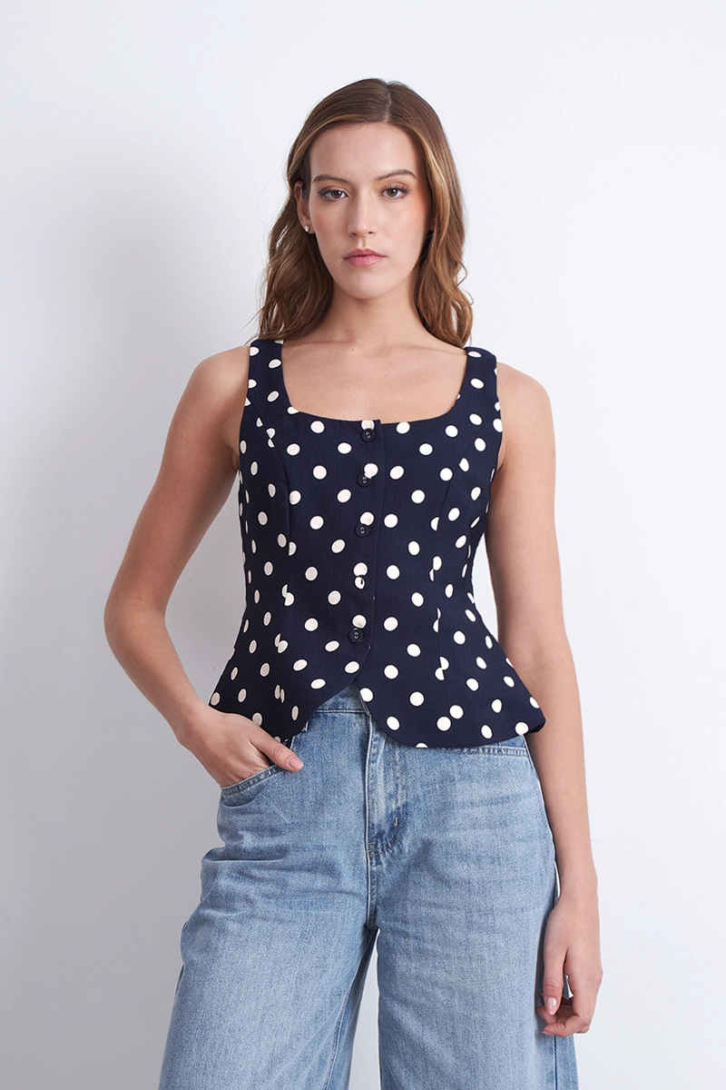 GILET LUNARES AZUL MARINO MUJER NICOPOLY - 1