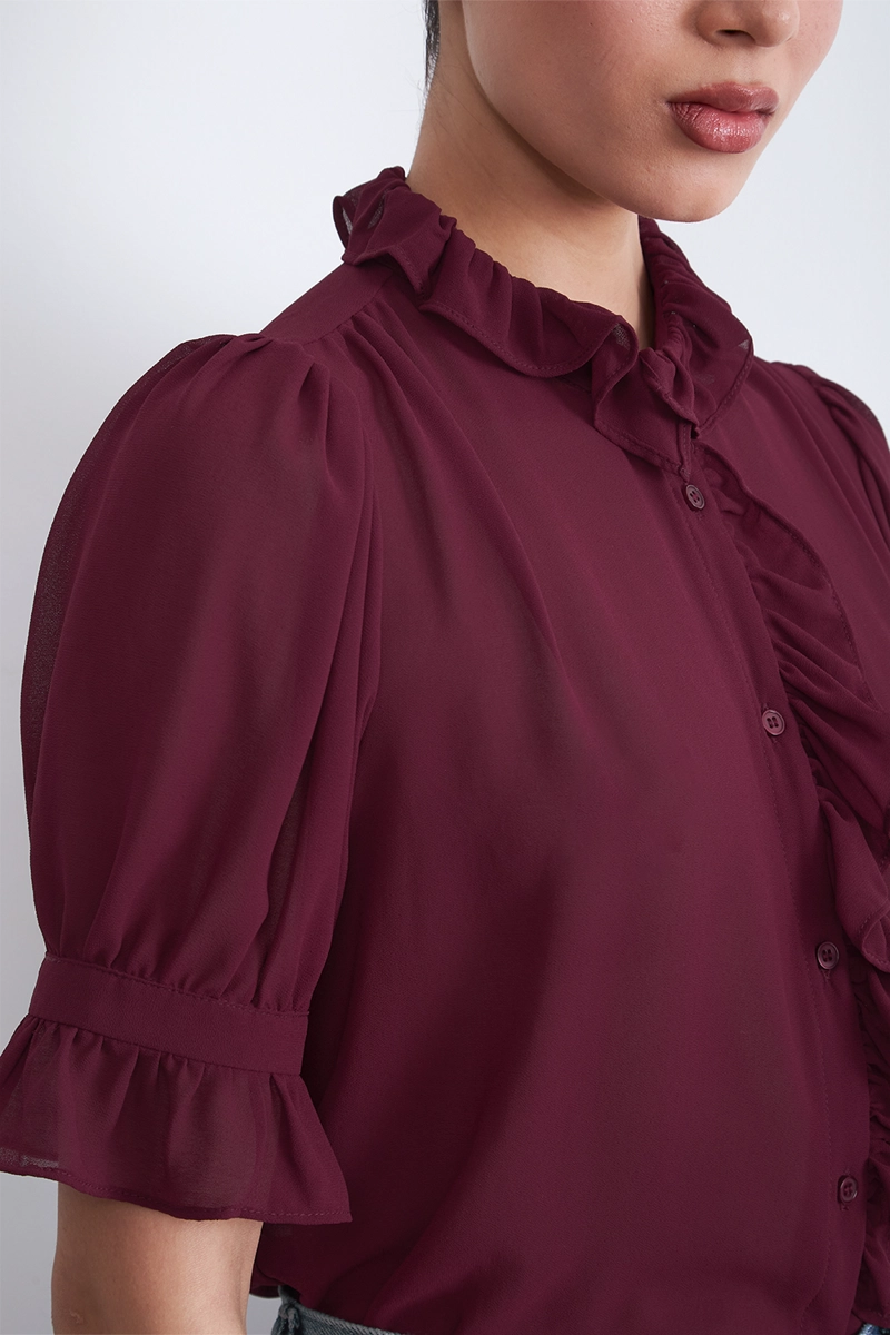 BLUSA VUELOS FRONTALES BURDEO MUJER NICOPOLY - 7