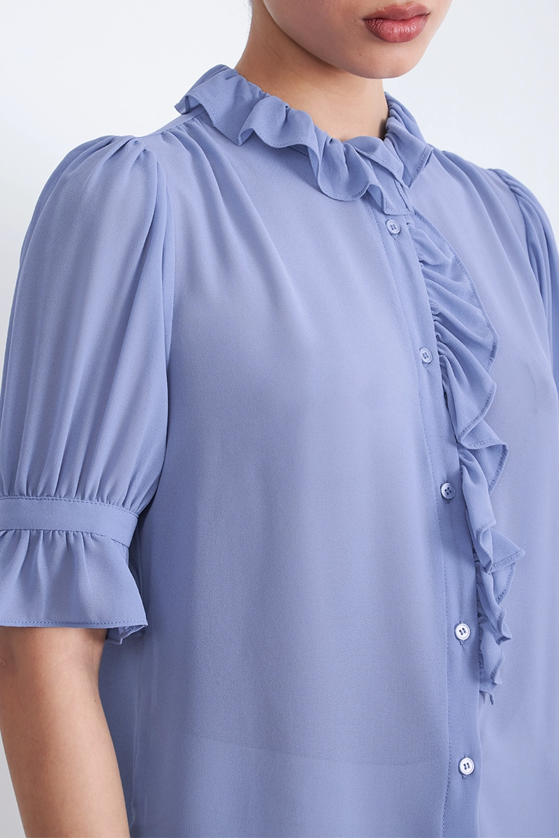 BLUSA VUELOS FRONTALES CELESTE MUJER NICOPOLY - 7