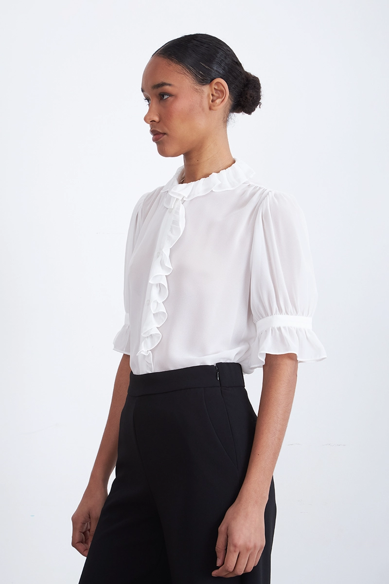 BLUSA VUELOS FRONTALES BLANCO MUJER NICOPOLY - 3
