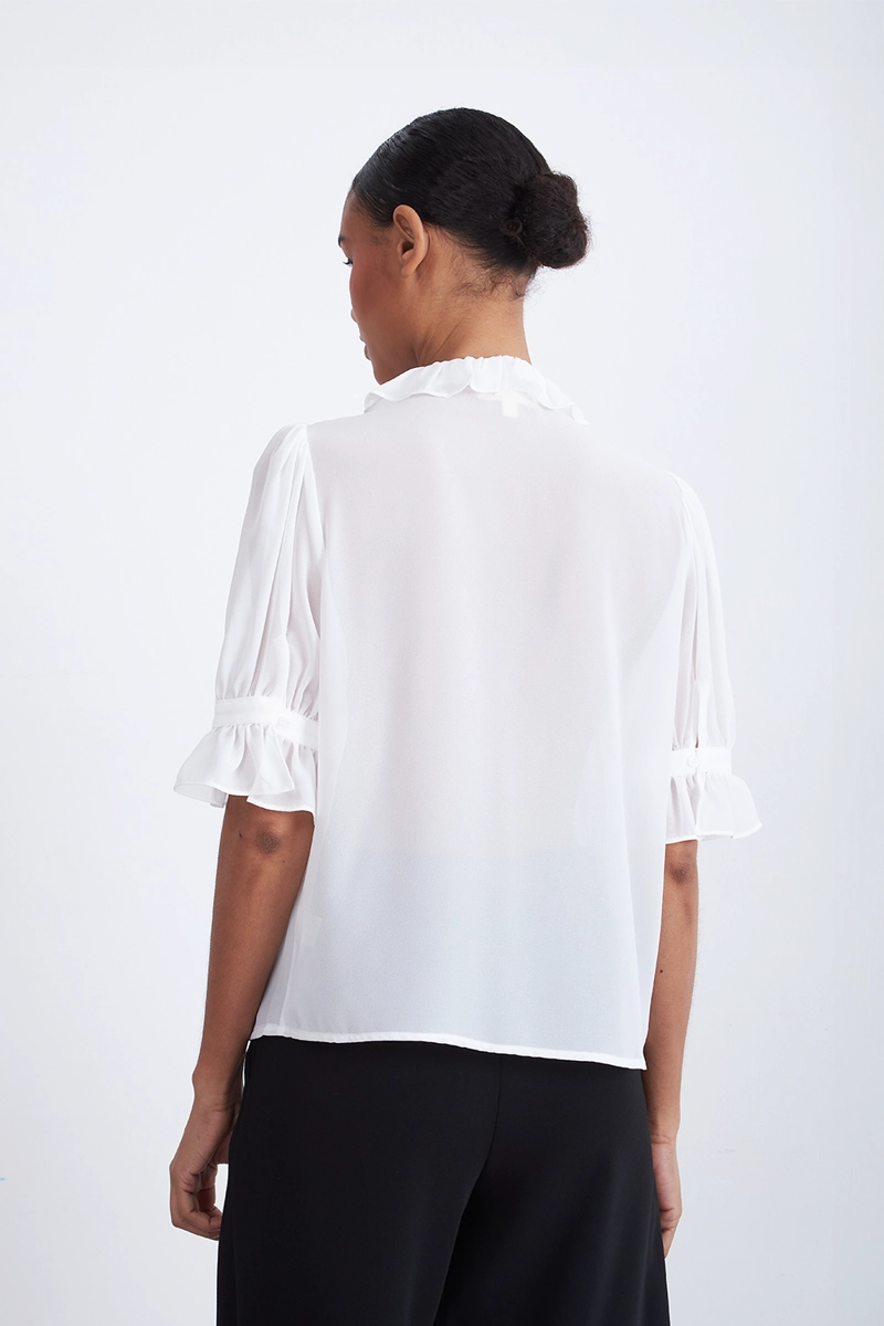 BLUSA VUELOS FRONTALES BLANCO MUJER NICOPOLY - 4