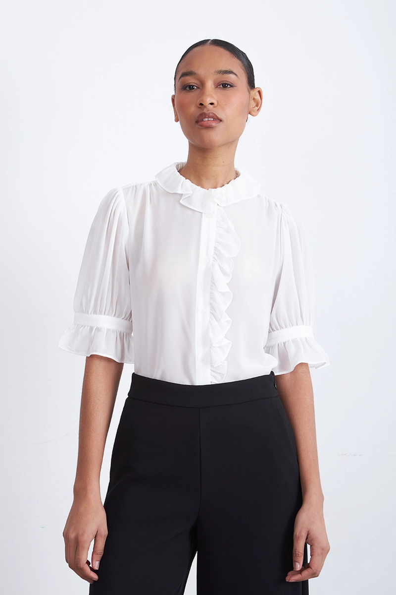 BLUSA VUELOS FRONTALES BLANCO MUJER NICOPOLY - 6