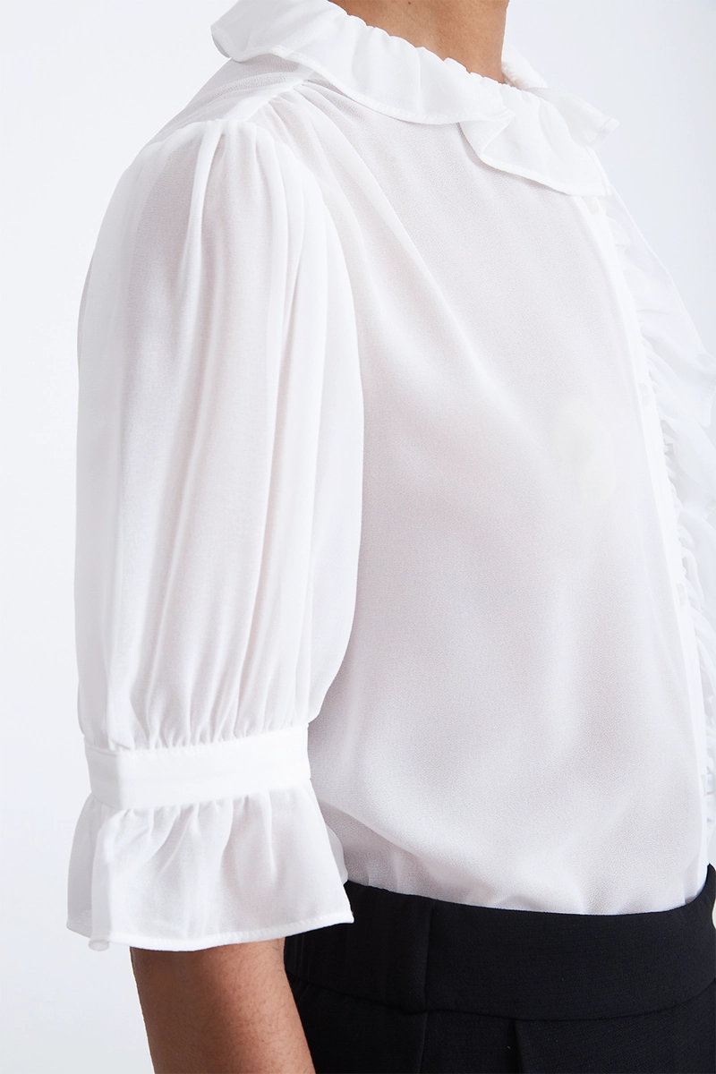 BLUSA VUELOS FRONTALES BLANCO MUJER NICOPOLY - 7
