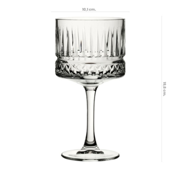 SET DE 4 COPAS VIDRIO ELYSIA 500CC ELEGANTE - 2