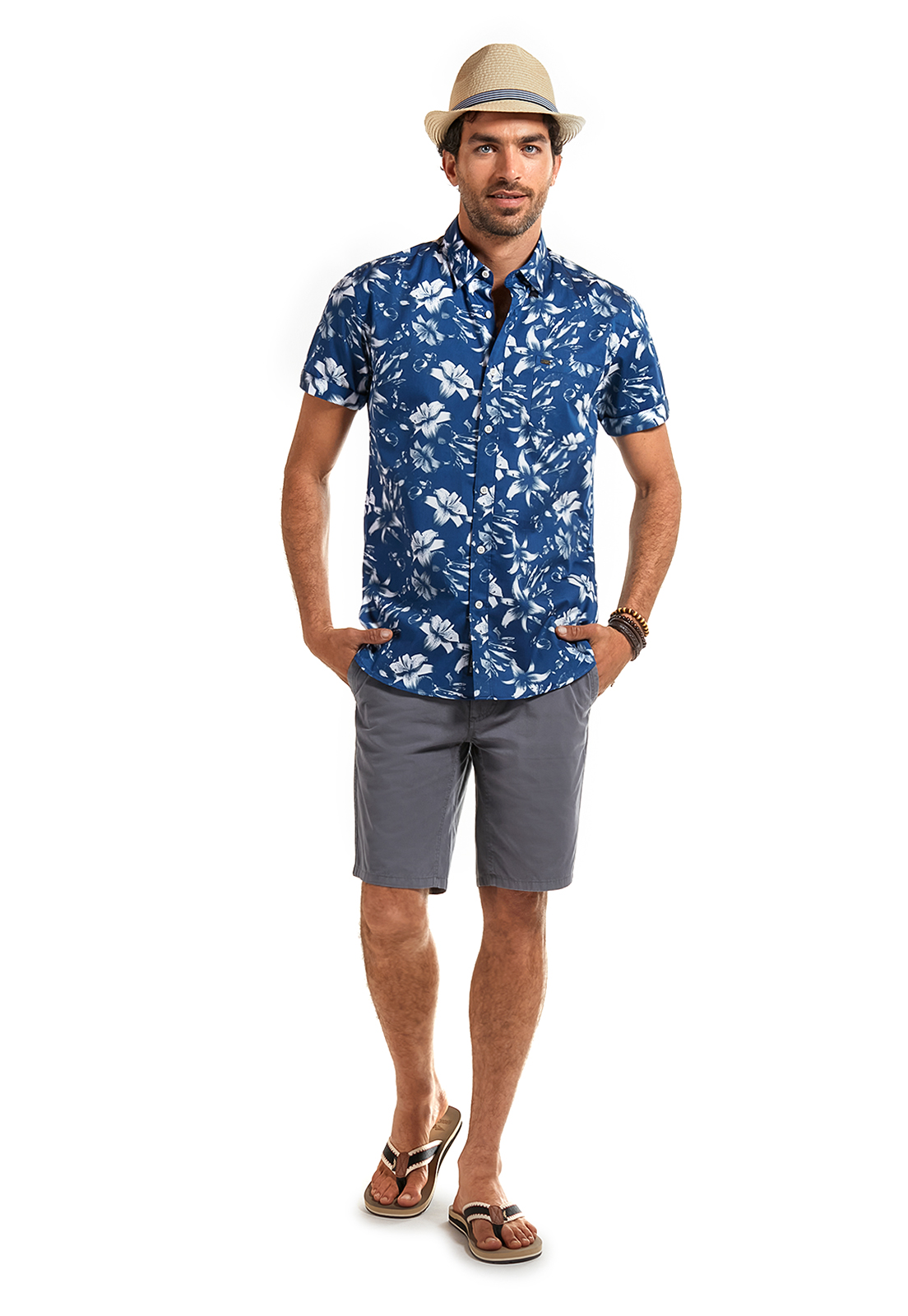 CAMISA MANGA CORTA ESTAMPADA ODESSA BLUE - 2