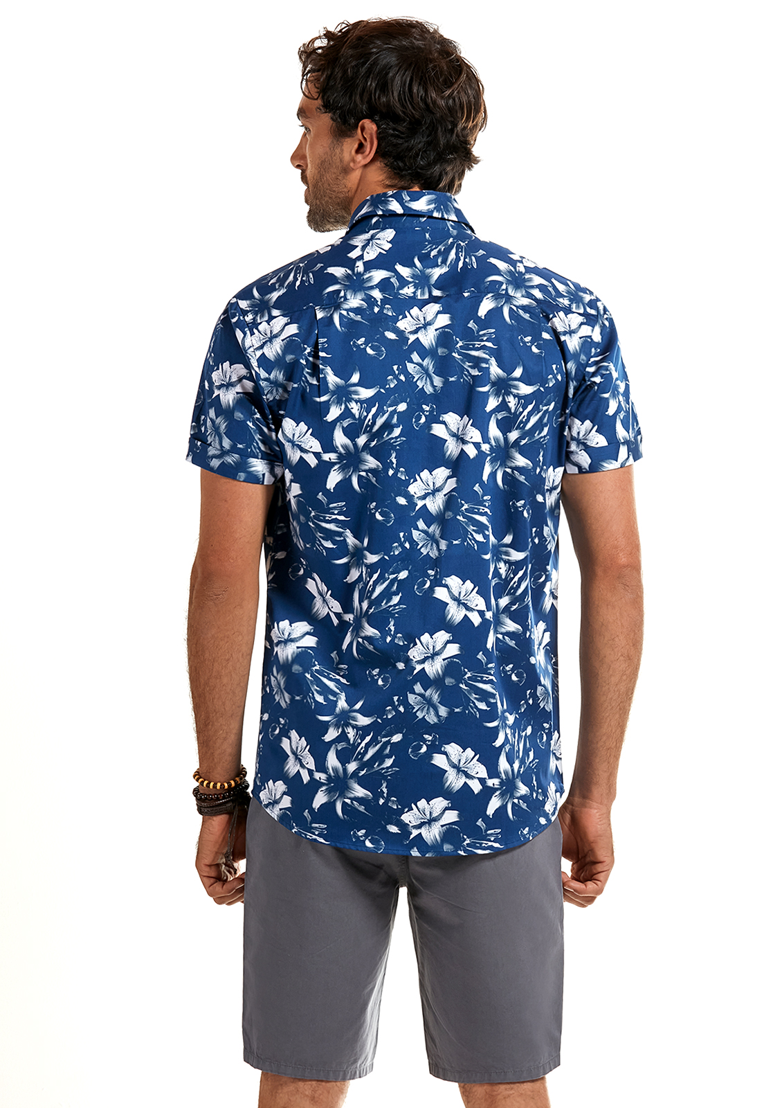 CAMISA MANGA CORTA ESTAMPADA ODESSA BLUE - 3