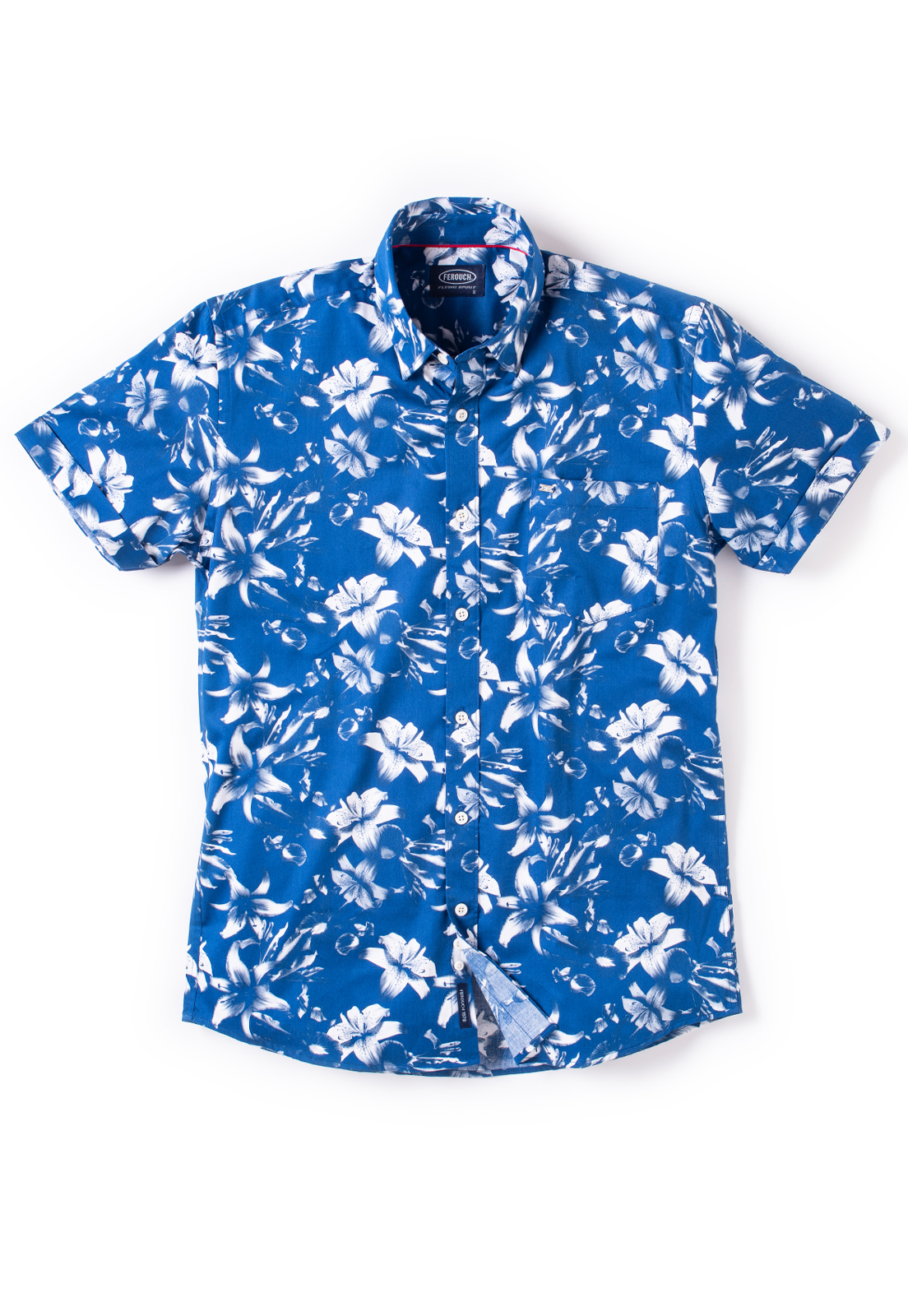 CAMISA MANGA CORTA ESTAMPADA ODESSA BLUE - 5