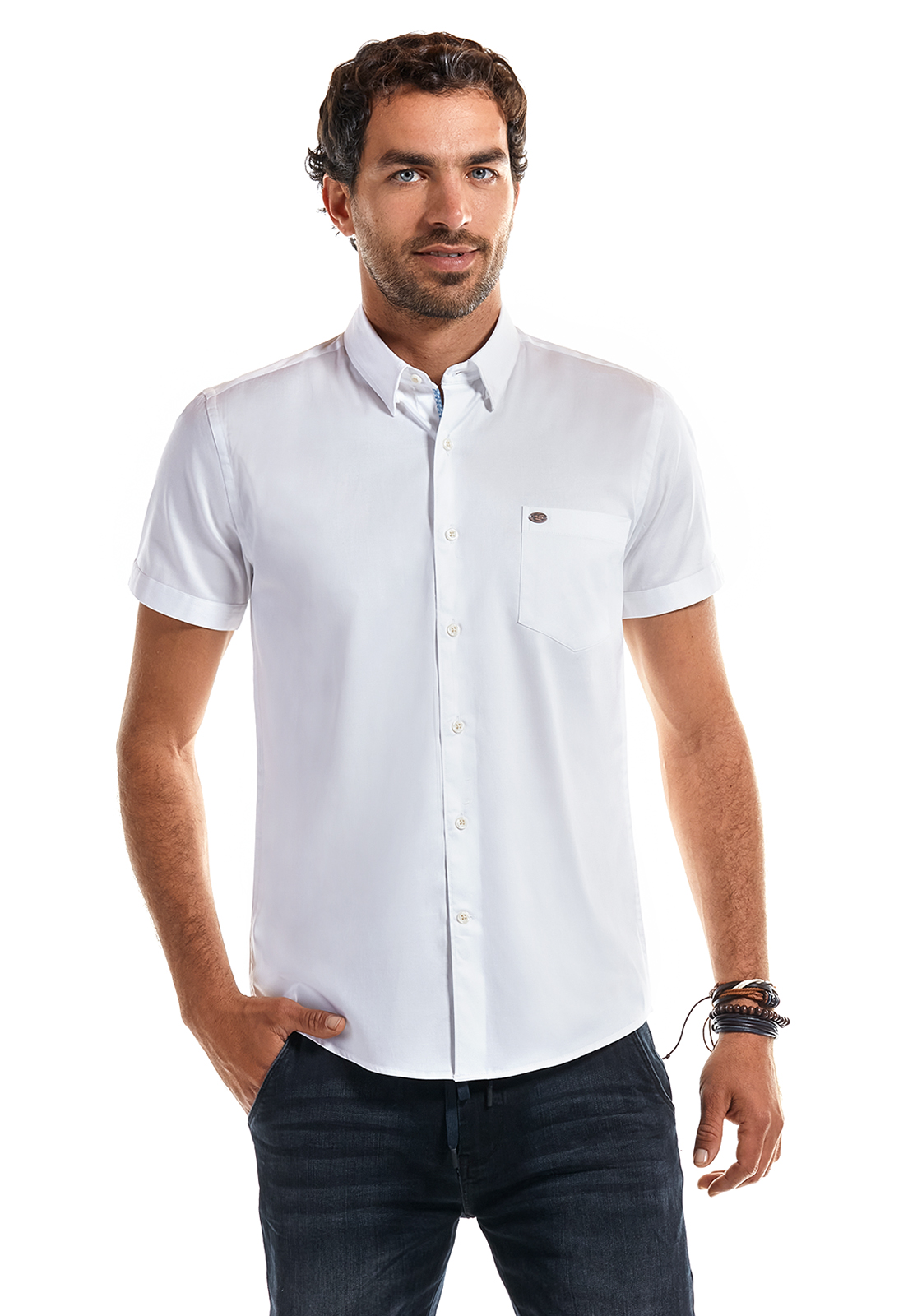 CAMISA MANGA CORTA LEXINGTON WHITE - 1