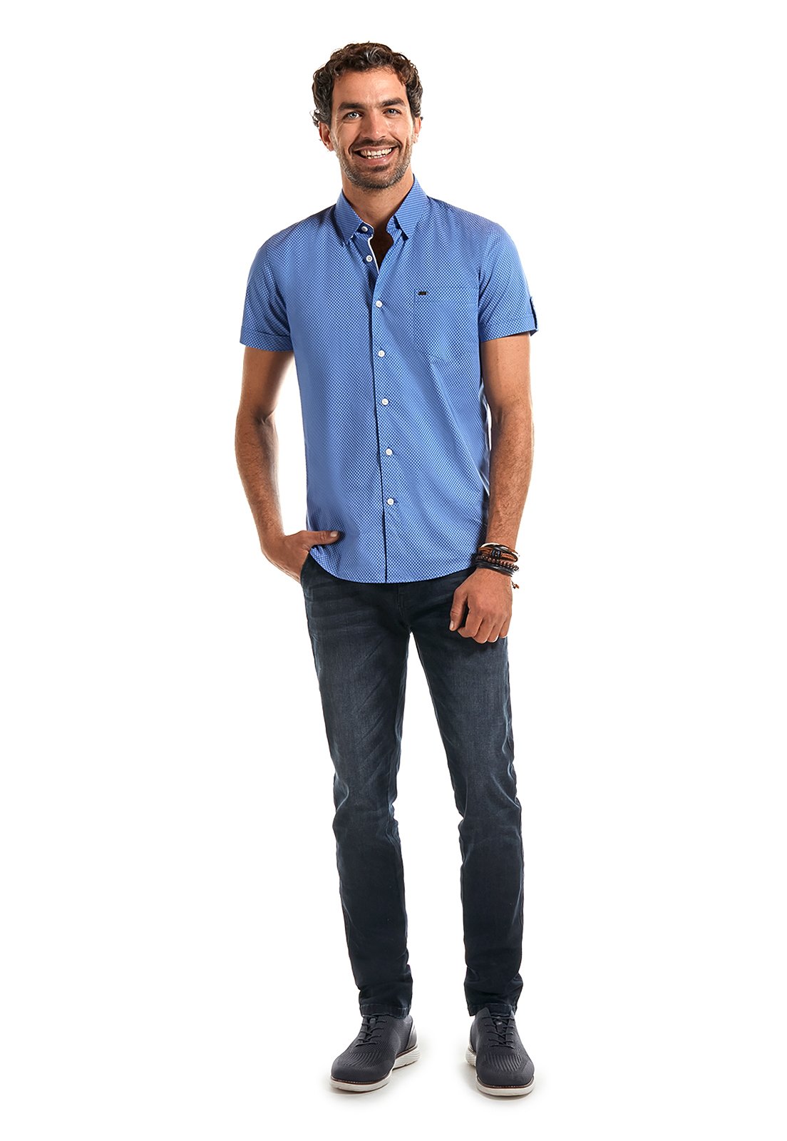 CAMISA MANGA CORTA ESTAMPADA ASTORIA BLUE - 2