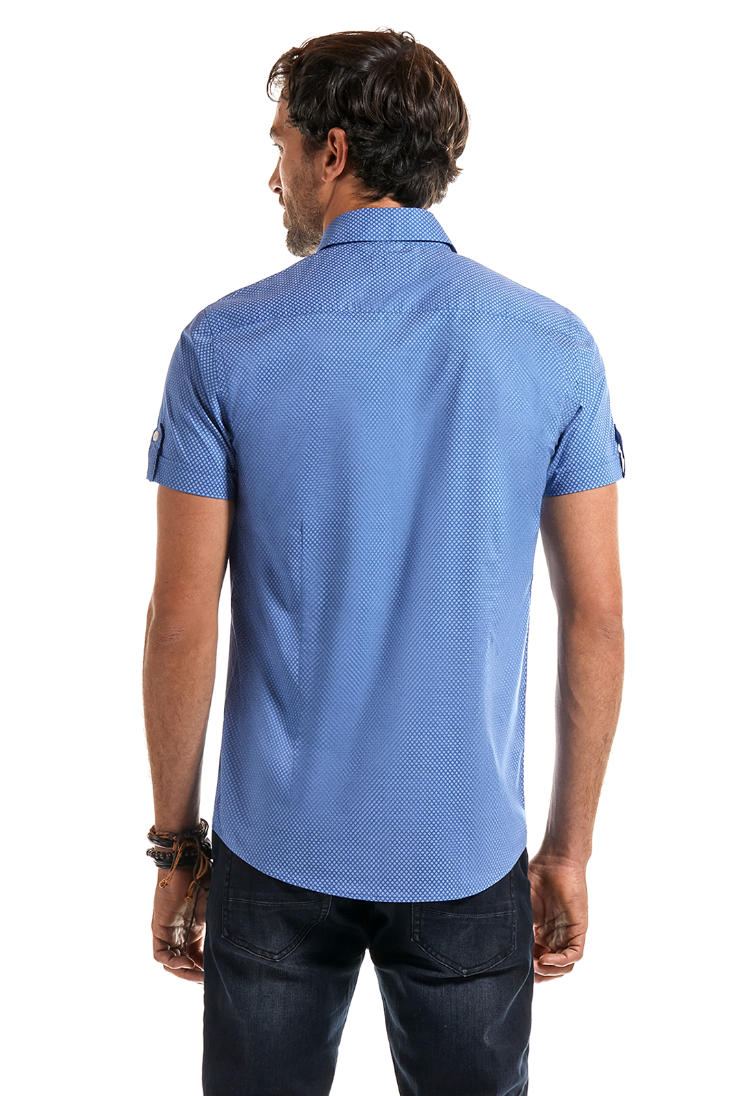 CAMISA MANGA CORTA ESTAMPADA ASTORIA BLUE - 3