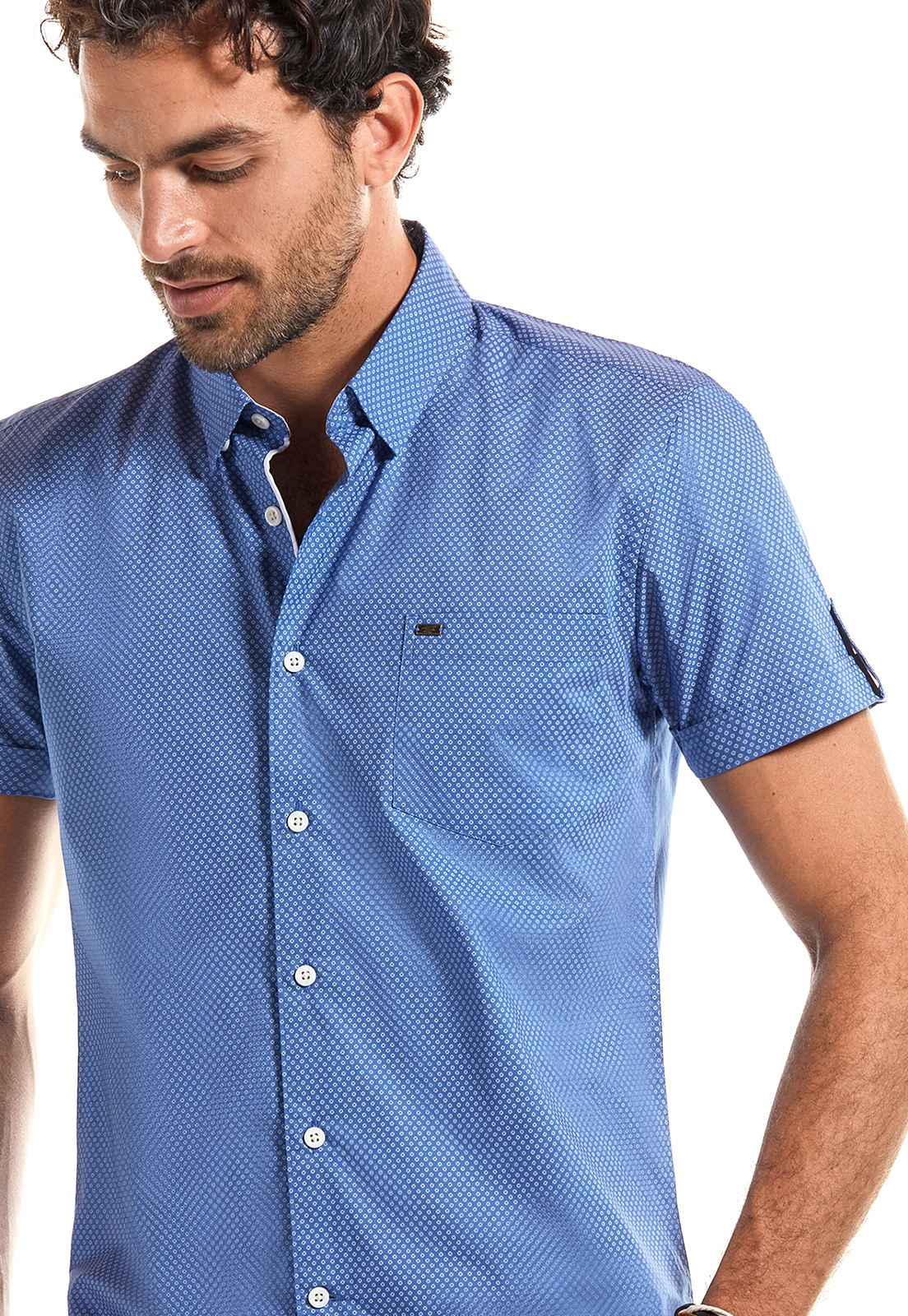 CAMISA MANGA CORTA ESTAMPADA ASTORIA BLUE - 4