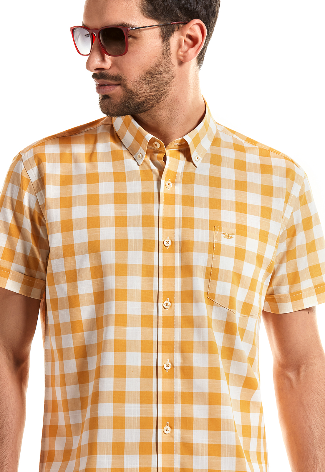 CAMISA MANGA CORTA CHECKERED KANSAS DK. SKY - 4