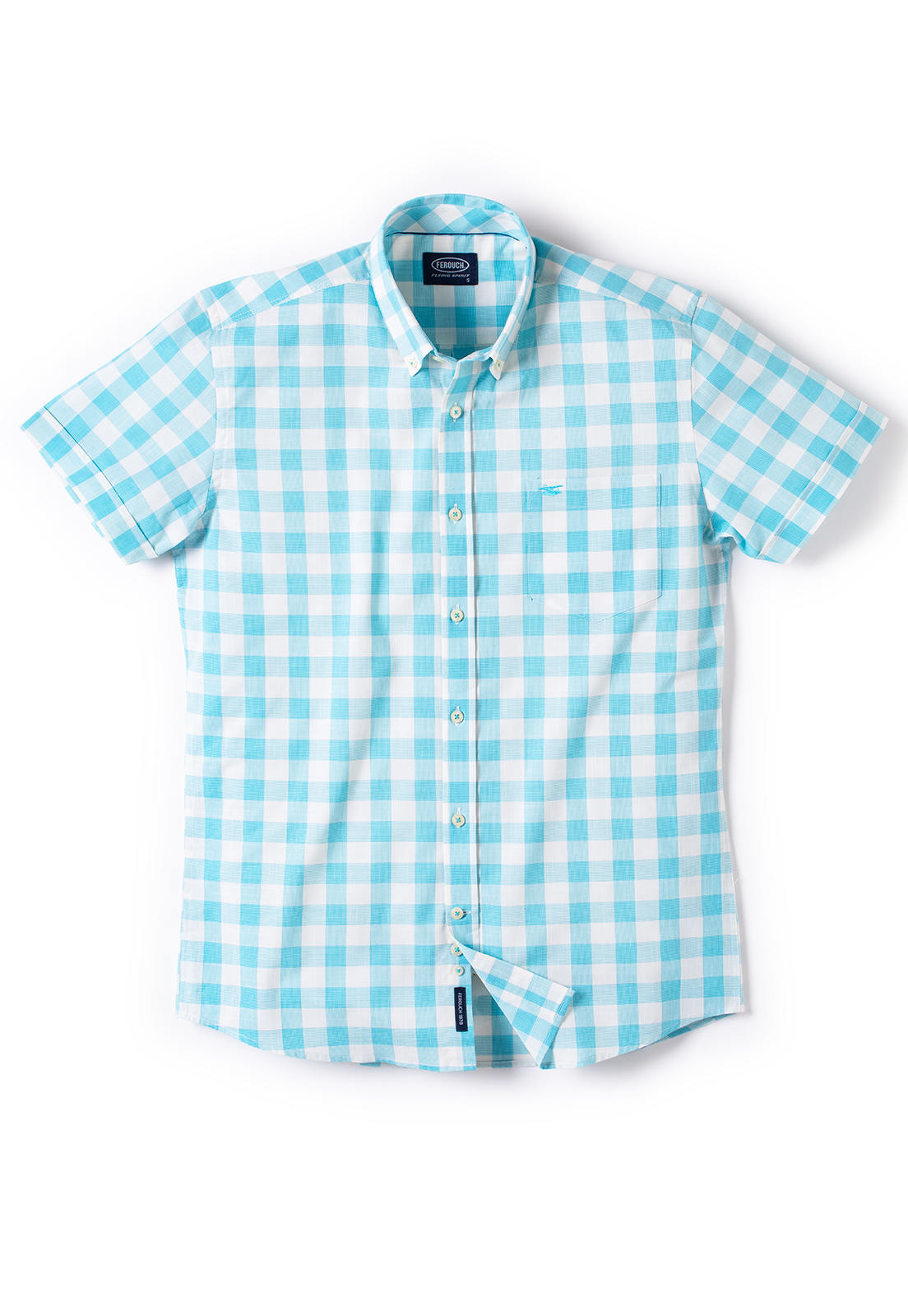CAMISA MANGA CORTA CHECKERED KANSAS DK. SKY - 5