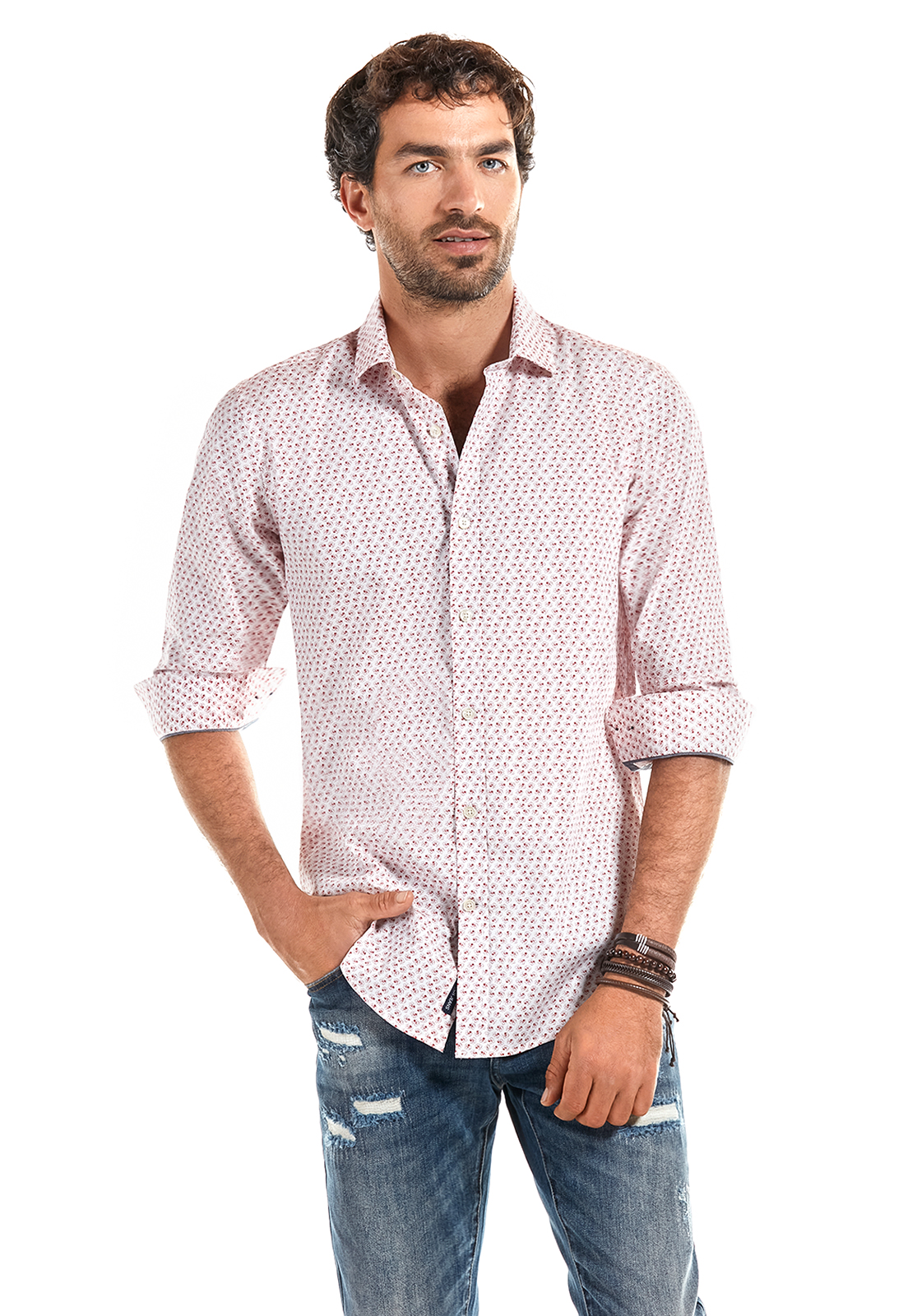 CAMISA ESTAMPADA DURHAM BLUE - 1