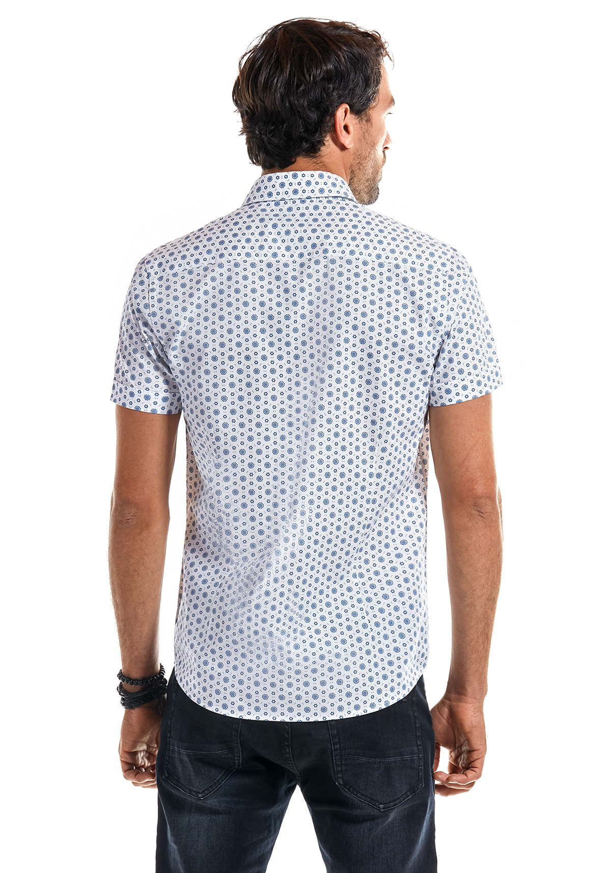 CAMISA MANGA CORTA ESTAMPADA AUSTIN WHITE - 3