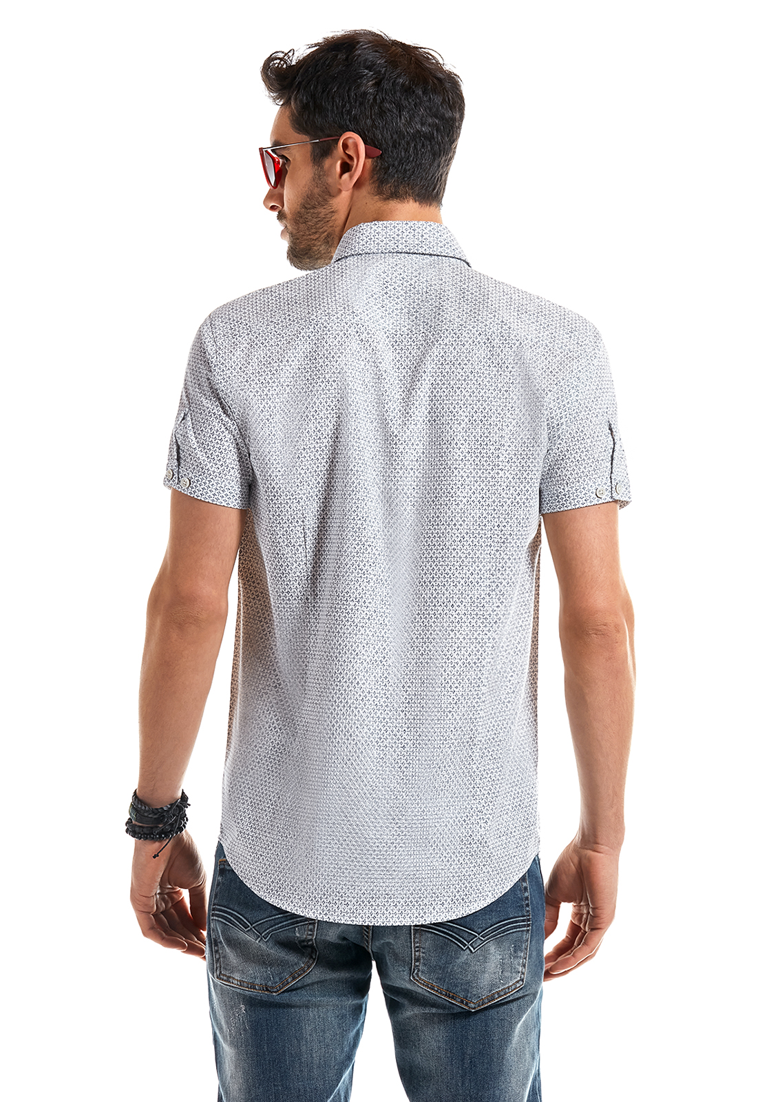 CAMISA MANGA CORTA LOS ÁNGELES BLUE - 3