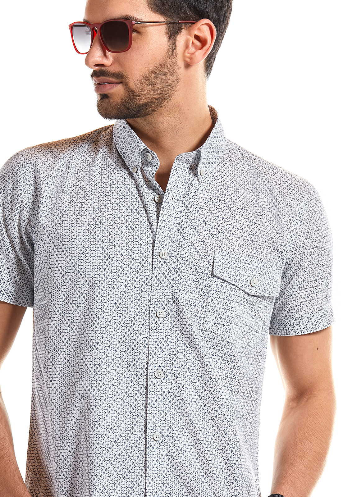 CAMISA MANGA CORTA LOS ÁNGELES BLUE - 4