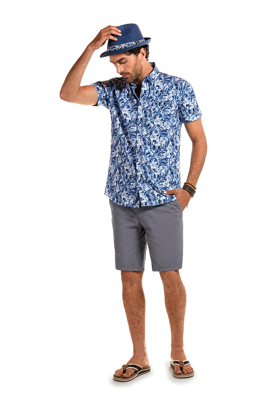 CAMISA MANGA CORTA ESTAMPADA OLIMPIA BLUE - 2