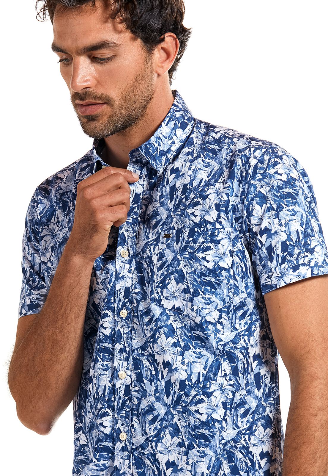 CAMISA MANGA CORTA ESTAMPADA OLIMPIA BLUE - 3
