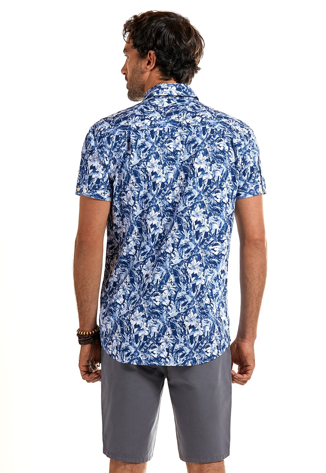 CAMISA MANGA CORTA ESTAMPADA OLIMPIA BLUE - 4
