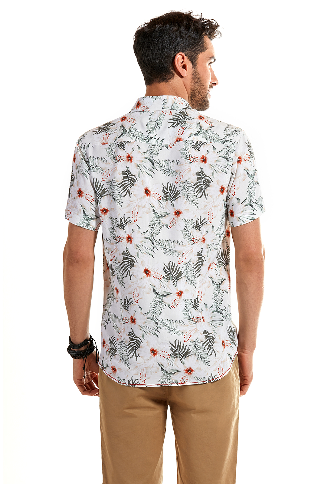 CAMISA MANGA CORTA ESTAMPADA ANDERSON CORAL - 3
