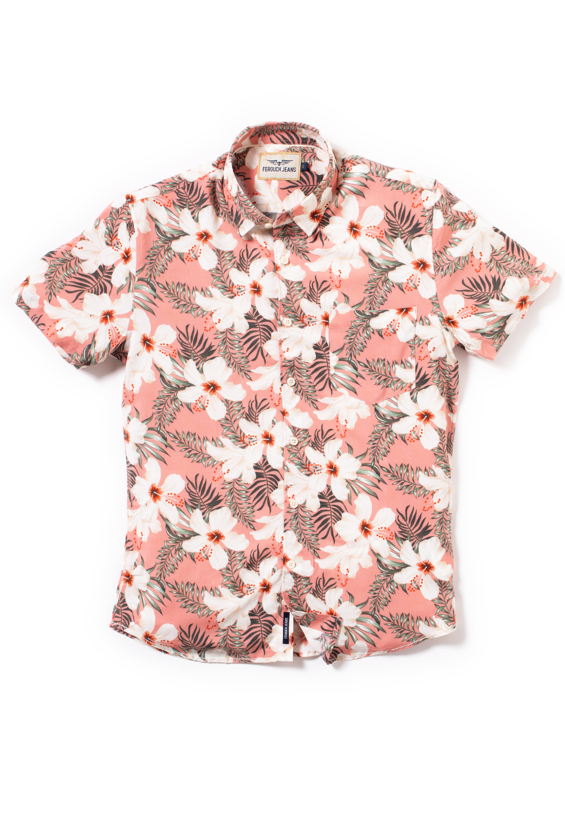 CAMISA MANGA CORTA ESTAMPADA ANDERSON CORAL - 4