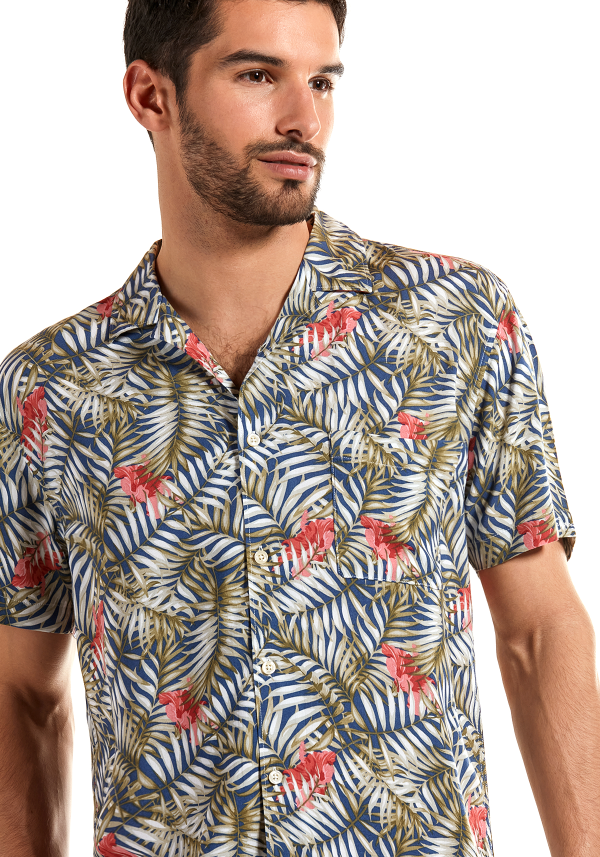 CAMISA MANGA CORTA ESTAMPADA NEW YERSEY CORAL TP - 4