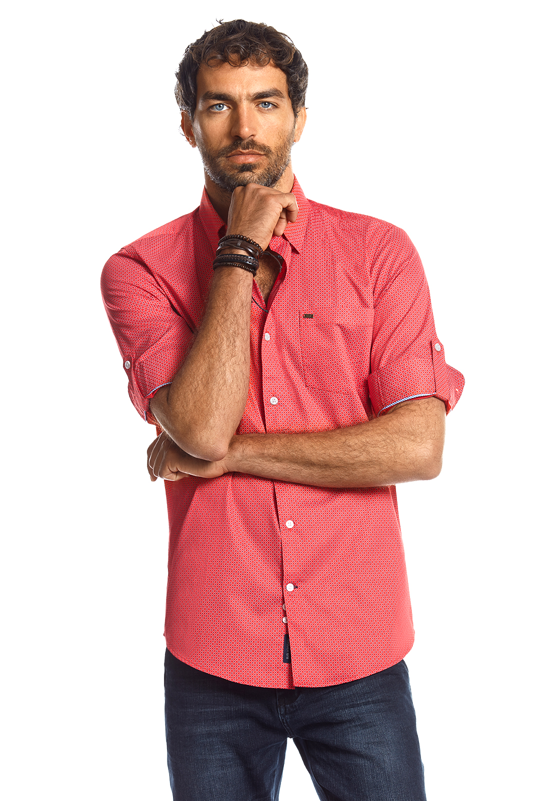 CAMSA ESTAMPADA FONTANA RED - 1