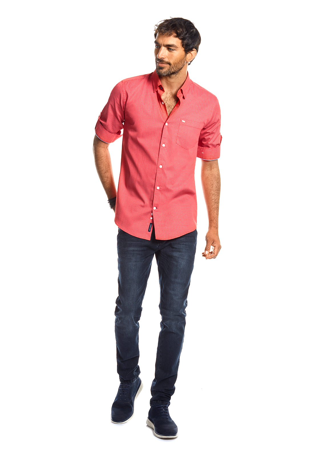 CAMSA ESTAMPADA FONTANA RED - 2