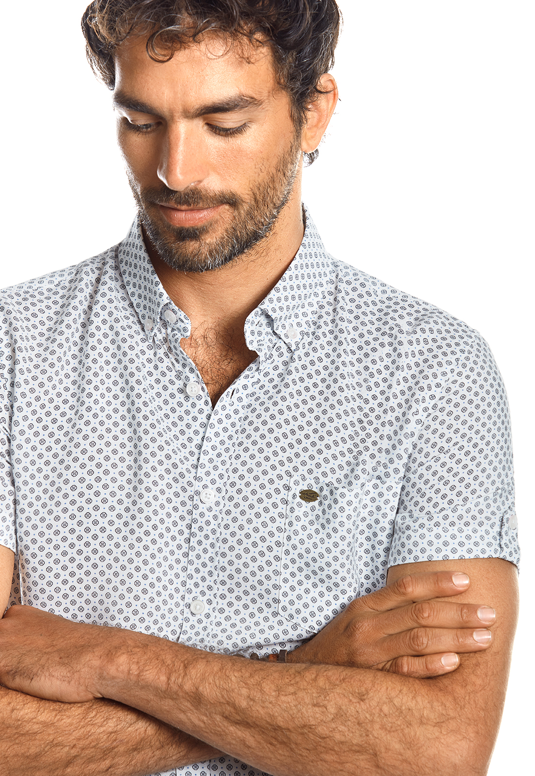 CAMISA MANGA CORTA ESTAMPADA LOS ÁNGELES OFF WHITE - 4