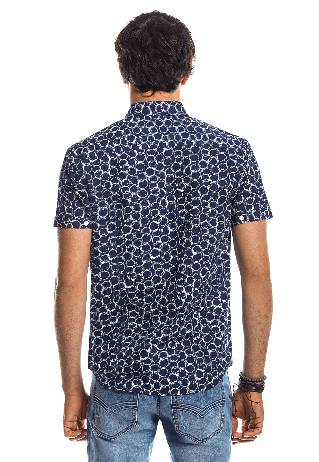 CAMISA MANGA CORTA ESTAMPADA LANCASTER BLUE - 3