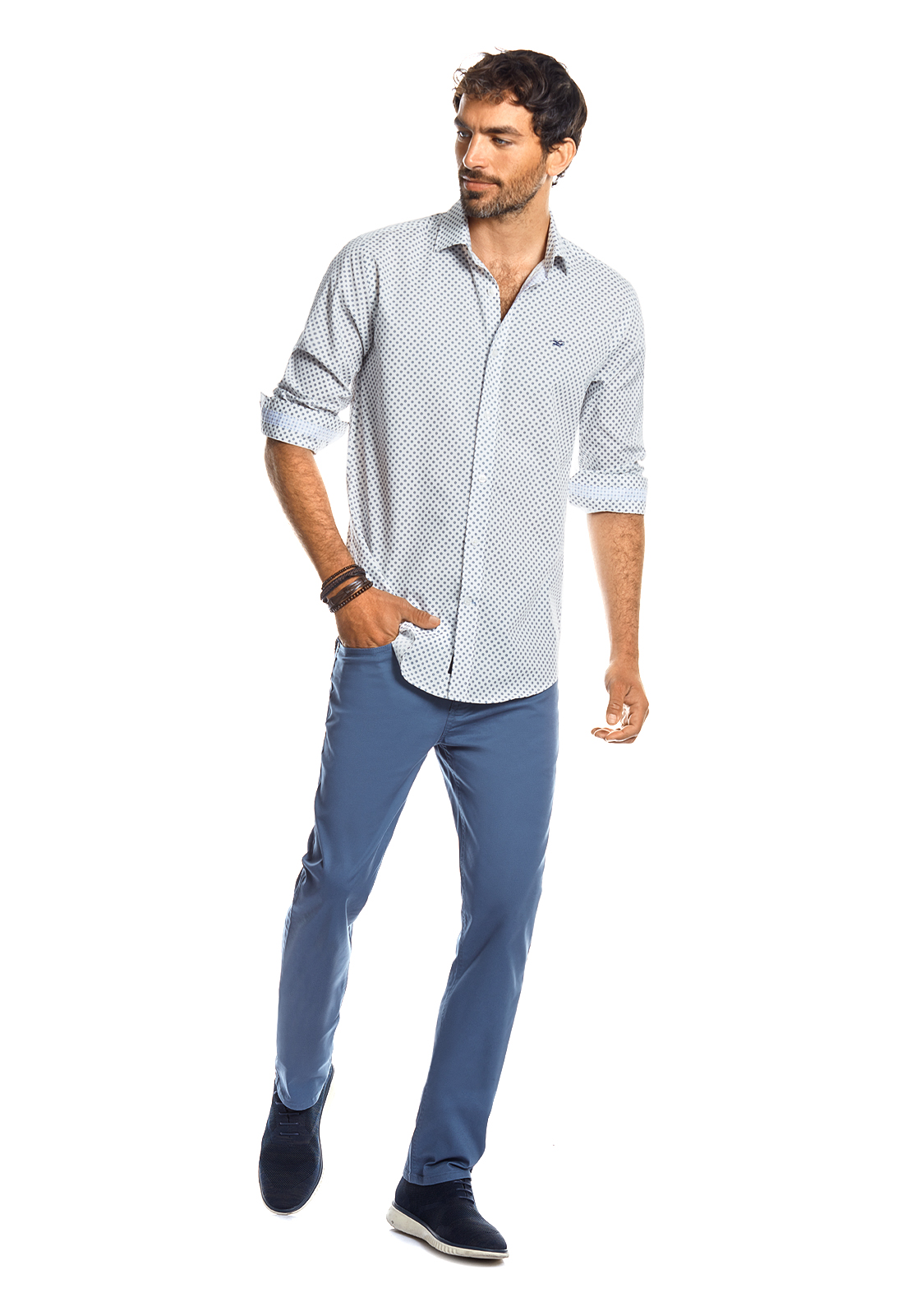 CAMISA ESTAMPADA DURHAM WHITE SS - 2