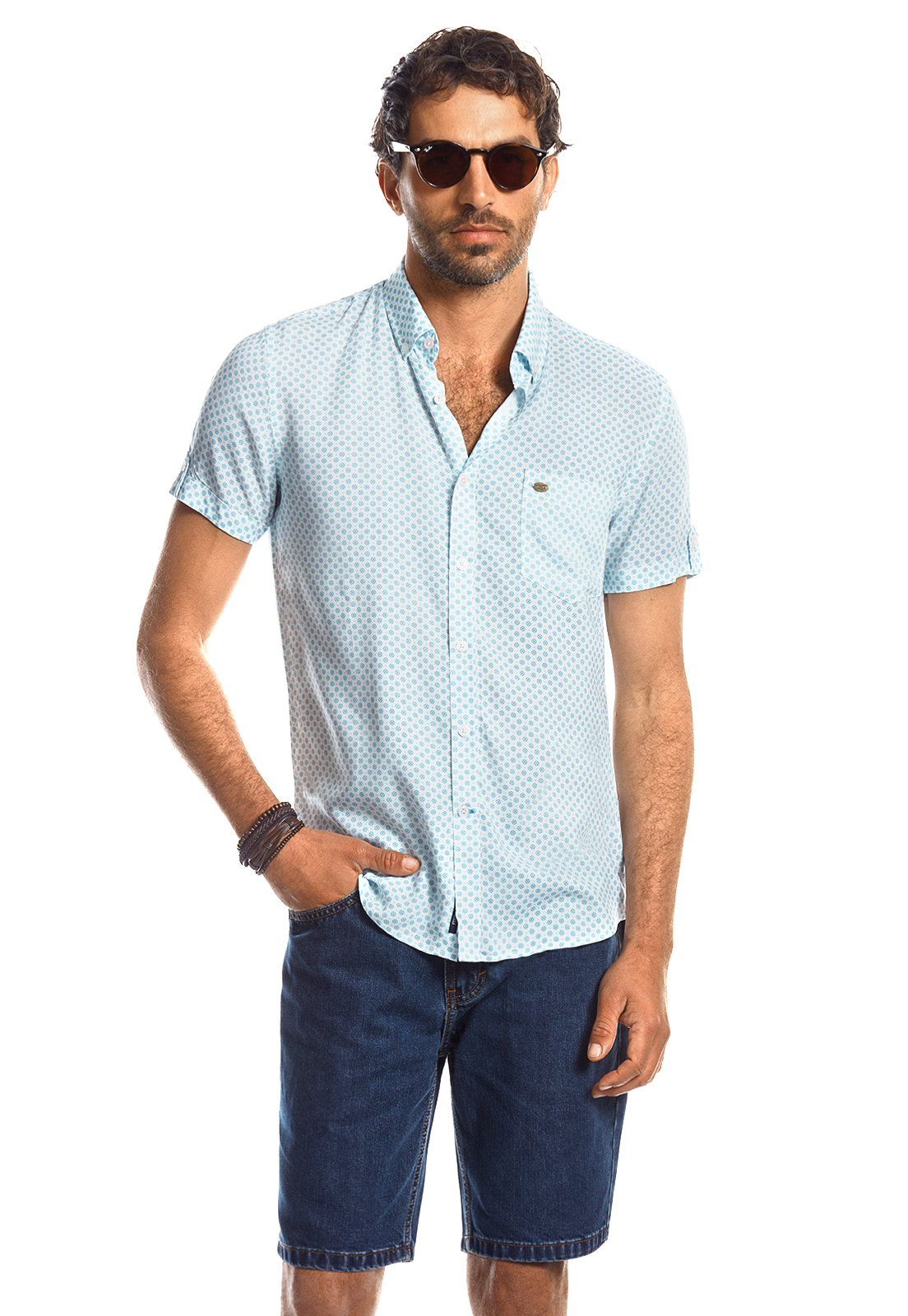 CAMISA MANGA CORTA ESTAMPADA LOS ÁNGELES DK ICE - 1
