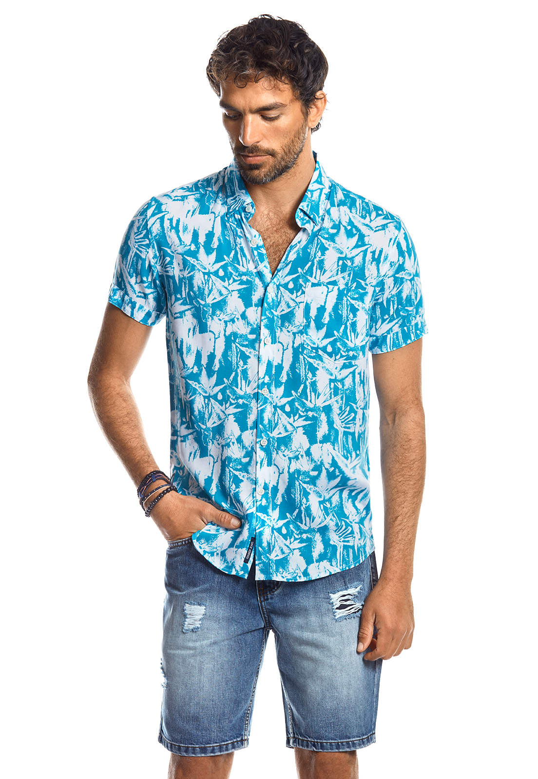CAMISA MANGA CORTA ESTAMPADA DAKOTA FJ CAPRI - 1