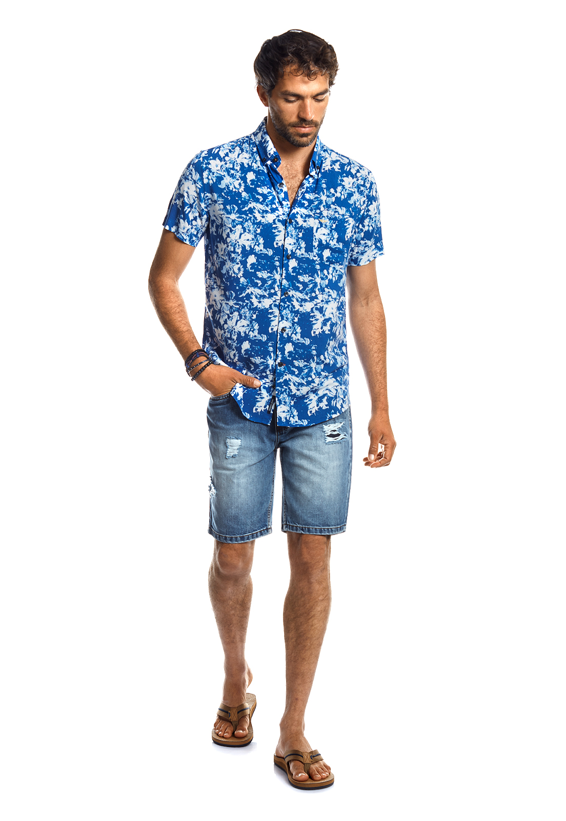CAMISA MANGA CORTA ESTAMPADA SAN DIEGO BLUE - 2
