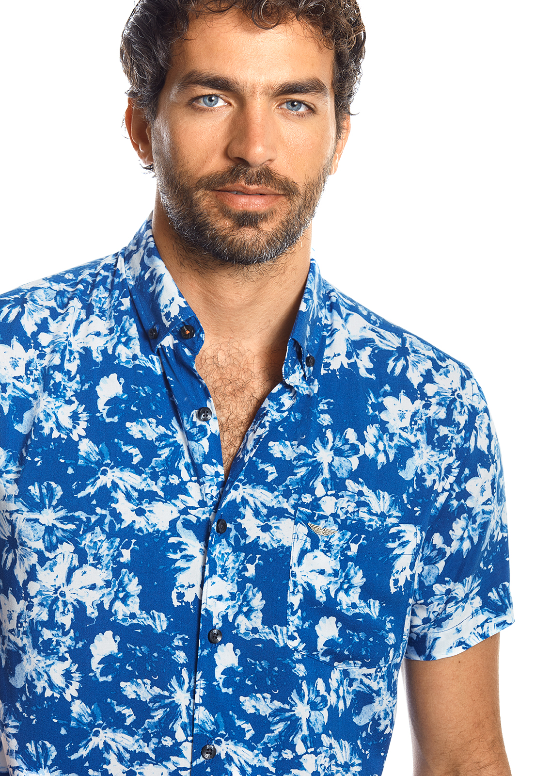 CAMISA MANGA CORTA ESTAMPADA SAN DIEGO BLUE - 4