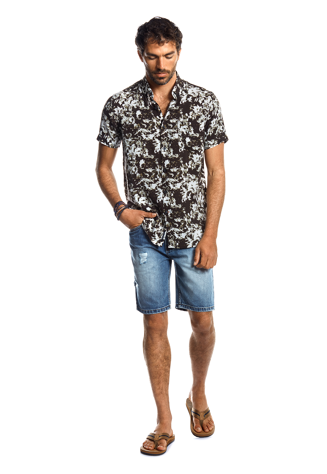 CAMISA MANGA CORTA ESTAMPADA SAN DIEGO BLACK - 2
