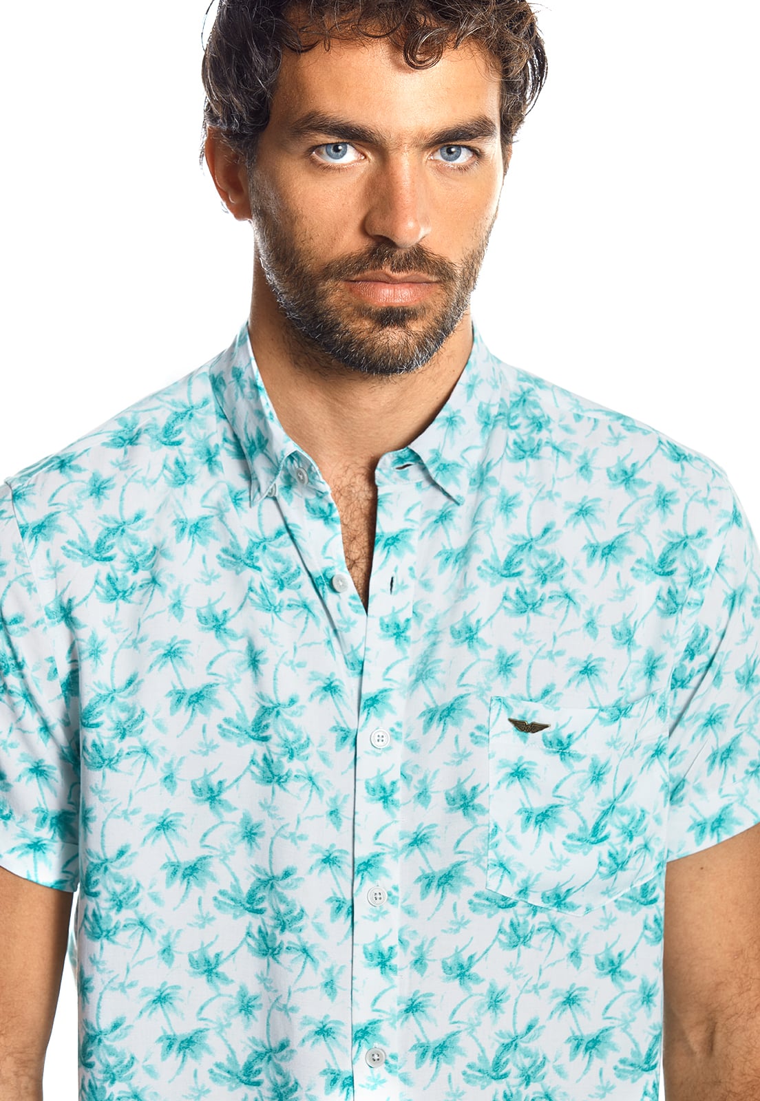 CAMISA MANGA CORTA ESTAMPADA OLYMPIA FJ MINT - 4