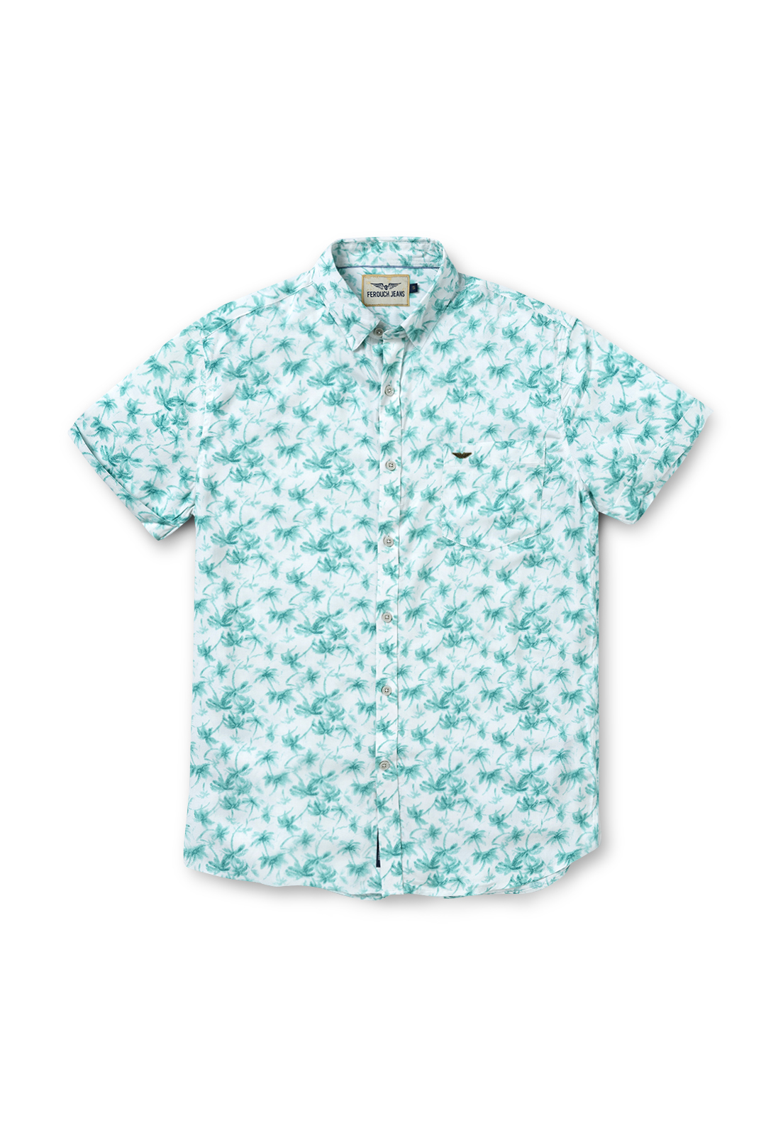 CAMISA MANGA CORTA ESTAMPADA OLYMPIA FJ MINT - 5