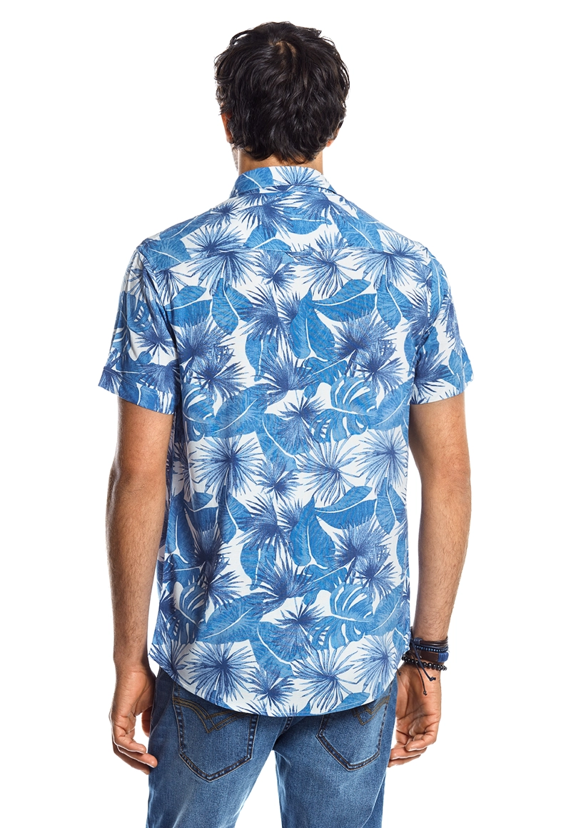 CAMISA MANGA CORTA ESTAMPADA MICHIGAN FJ NAVY - 3