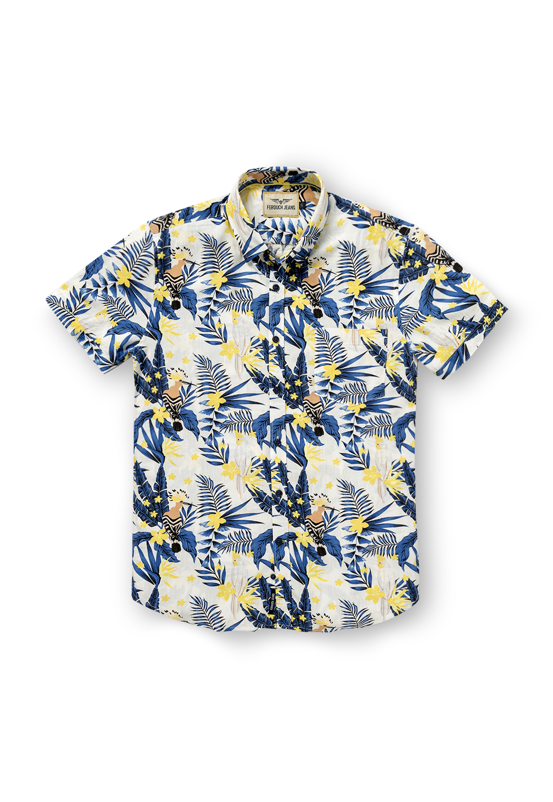 CAMISA MANGA CORTA ESTAMPADA IRVING FJ BLUE - 5