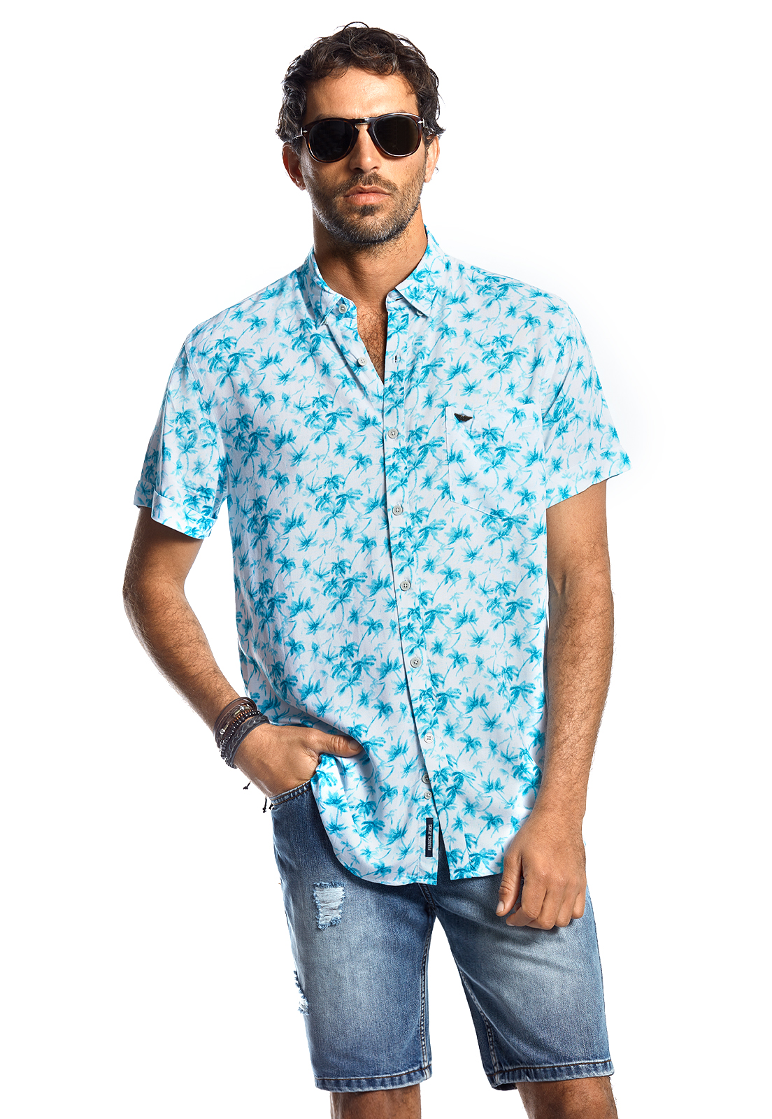 CAMISA MANGA CORTA ESTAMPADA OLYMPIA FJ CAPRI - 1