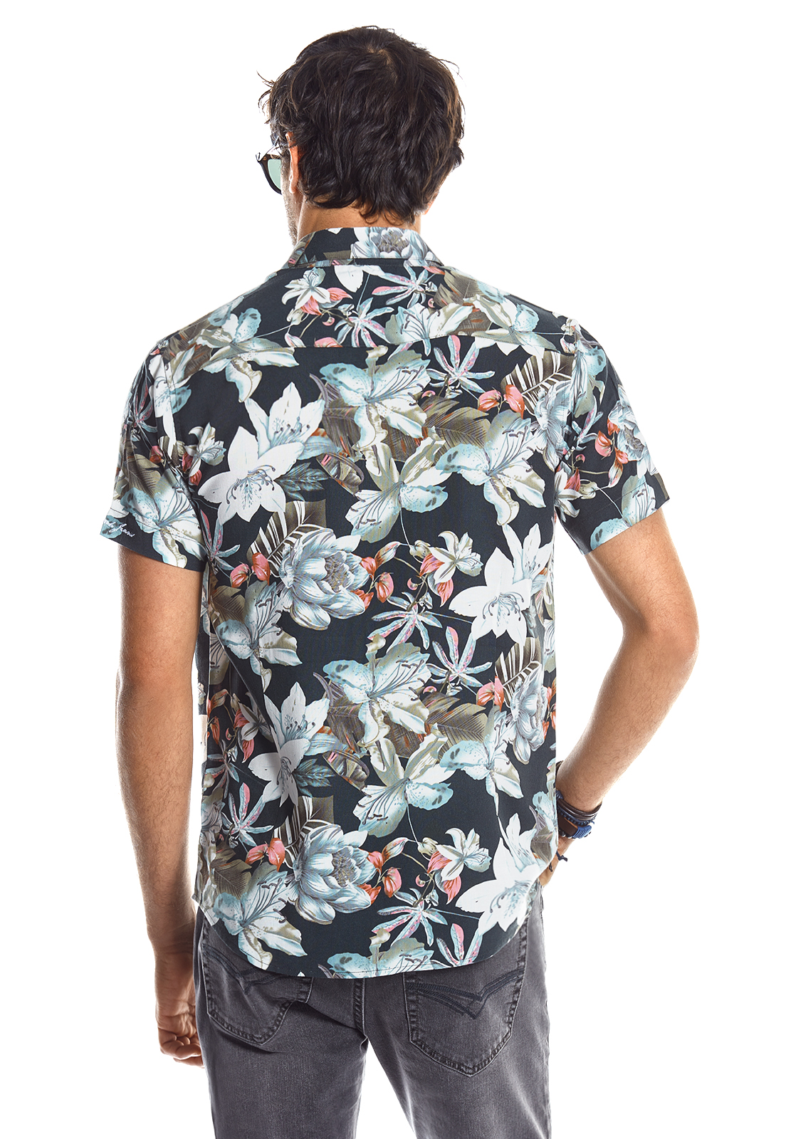 CAMISA MANGA CORTA ESTAMPADA ASTORIA GRAPHITE - 3